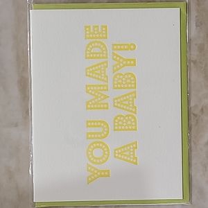 Papyrus x Fare-well Papers New Baby Letterpressed Card